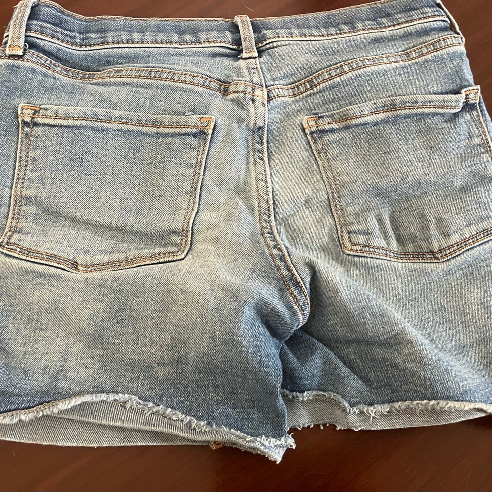 Old Navy Blue Distressed Jean Shorts - Picture 2 of 4